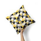 Kit 4 Almofadas Divine Multi Triângulos Amarelo Único