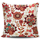 Kit 4 Almofadas Estampa Floral Grena E Bordô 45x45cm