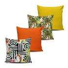 Kit 4 Almofadas Folhagens Tropicais  45x45cm