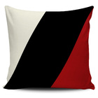 Kit 4 Almofadas Geometrica Abstrata Bordo E Preta 45x45cm