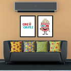 Kit 4 Almofadas Para Sofá Sala Cheia 40x40 Alimentos Branco