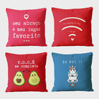 Kit 4 Almofadas Para Sofá Sala Cheia 40x40 Casal Branco