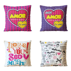Kit 4 Almofadas Para Sofá Sala Cheia 40x40 Mãe Amor Maior Bra