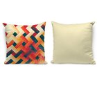 Kit 4 Almofadas Premium Abstrato Quente Único