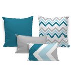 Kit 4 Almofadas Premium Abstrato Único