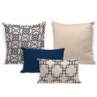 Kit 4 Almofadas Premium Blue Único