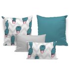 Kit 4 Almofadas Premium Cactos Único