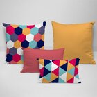 Kit 4 Almofadas Premium Multicolorido Único