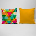 Kit 4 Almofadas Premium Triângulos Multicolor Único