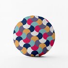 Kit 4 Almofadas Redondas Elementos Geométricos Coloridos Único