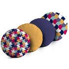 Kit 4 Almofadas Redondas Elementos Geométricos Coloridos Único