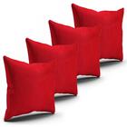 Kit 4 Almofadas Vermelhas 43x43cm Cada