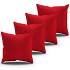 Kit 4 Almofadas Vermelhas 43x43cm Cada