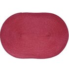 Kit 4 Americano Requinte Liso Para Mesa Oval 30x45cm Bordô