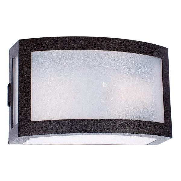 Kit 4 Arandela Finestra Policarbonato Preta + Led