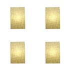 Kit/4 Arandela Retangular Retro Md-2002 Cúpula Em Tecido 25/1