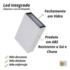 Kit 4 Arandelas Double 4w 3000k Branco Bivolt