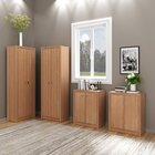 Kit 4 Armários Multiuso Para Escritório Com 2 Armários Baixo