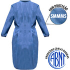 Kit 4 Avental Jaleco Descartável Manga Longa Tnt 40grs Fa Mar