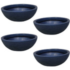 Kit 4 Bacias Para Plantas Azul De Polietileno 32x11 Cm