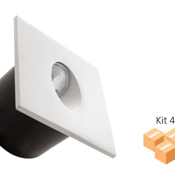 Kit 4 Balizador Vision 3w 3000k Ip20 Bivolt Branco