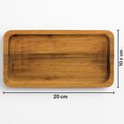 Kit 4 Bandejas 20x10cm Teca Servir Petiscos Salgados Bar Lan