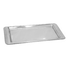 Kit 4 Bandejas Inox Retangular Decoração Servir Café 30cm