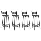 Kit 4 Banqueta Alta Aço Bqt001x4 Preto