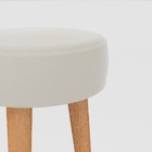 Kit 4 Banqueta Alta Cozinha 70cm Estofada Off-white Madeira M