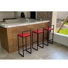 Kit 4 Banqueta Alta Cozinha Bar Balcão Bistrô Industrial Pret