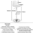 Kit 4 Banqueta Alta Leda Estofada Com Base Giratória E Regula