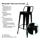 Kit 4 Banqueta Altas Para Bar Balcão Bancada Bistro Cozinha A
