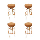 Kit 4 Banqueta Altura 65cm Bar Giratória Cor Cobre Assento Co
