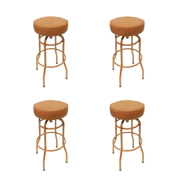 Kit 4 Banqueta Altura 65cm Bar Giratória Cor Cobre Assento Co