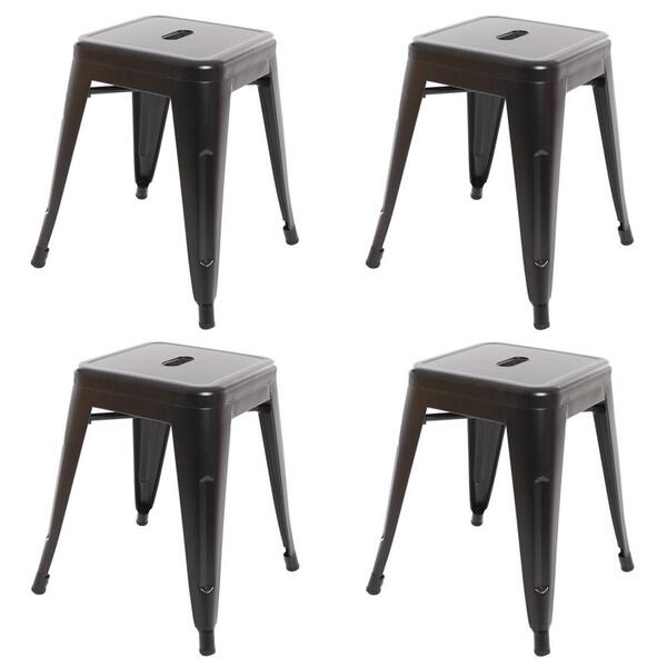 Kit 4 Banqueta Baixa 45cm Para Cozinha Tolix Iron Industrial