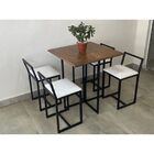 Kit 4 Banqueta Baixa Para Cozinha Preta Industrial Assento Es