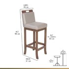 Kit 4 Banqueta Baixas Em Madeira Maciça Florença Pinhão/preto