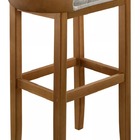 Kit 4 Banqueta Onix Bistro Pé De Madeira Encosto Cozinha Amer