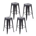 Kit 4 Banqueta Tolix Iron Preta