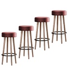 Kit 4 Banquetas 70cm Cozinha Balcão Bar  Assento Em Couríssim