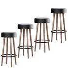 Kit 4 Banquetas 70cm Cozinha Balcão Bar  Assento Em Couríssim