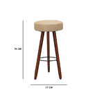 Kit 4 Banquetas Alex Suede Bege Pés Palito Bnn Decor