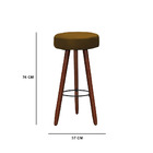 Kit 4 Banquetas Alex Suede Mostarda Pés Palito Bnn Decor