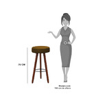 Kit 4 Banquetas Alex Suede Mostarda Pés Palito Bnn Decor