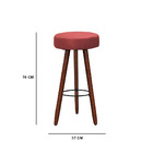 Kit 4 Banquetas Alex Suede Rose Pés Palito Bnn Decor