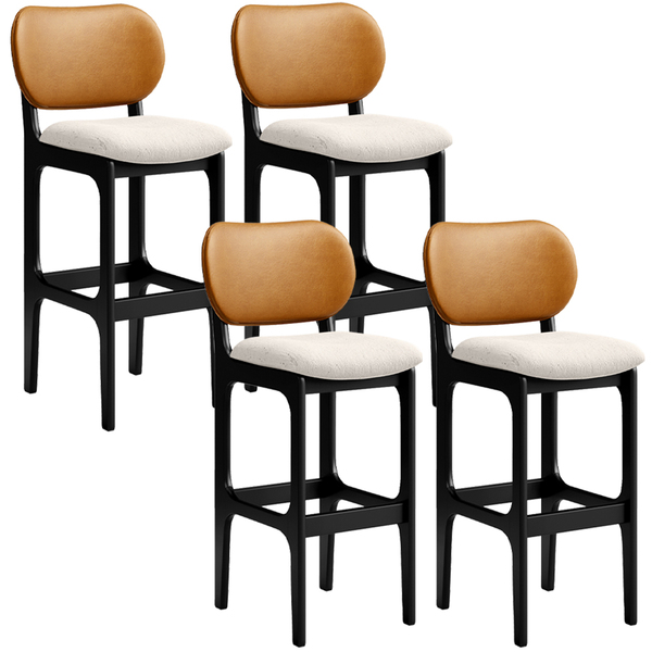 Kit 4 Banquetas Alta Bar Cozinha Jantar Betta L02 Preto Courí