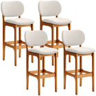 Kit 4 Banquetas Alta Bar Cozinha Sala Jantar Fixa Betta L02 I