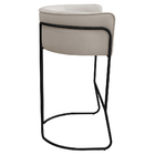 Kit 4 Banquetas Alta Com Encosto Betina Base Preto Poliéster