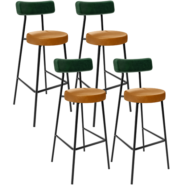 Kit 4 Banquetas Alta Cozinha Sala De Jantar Milão L02 Facto V