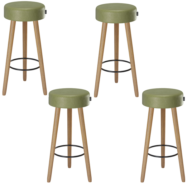 Kit 4 Banquetas Alta Estofada 70 Cm Pés Palito P/ Área Gourme